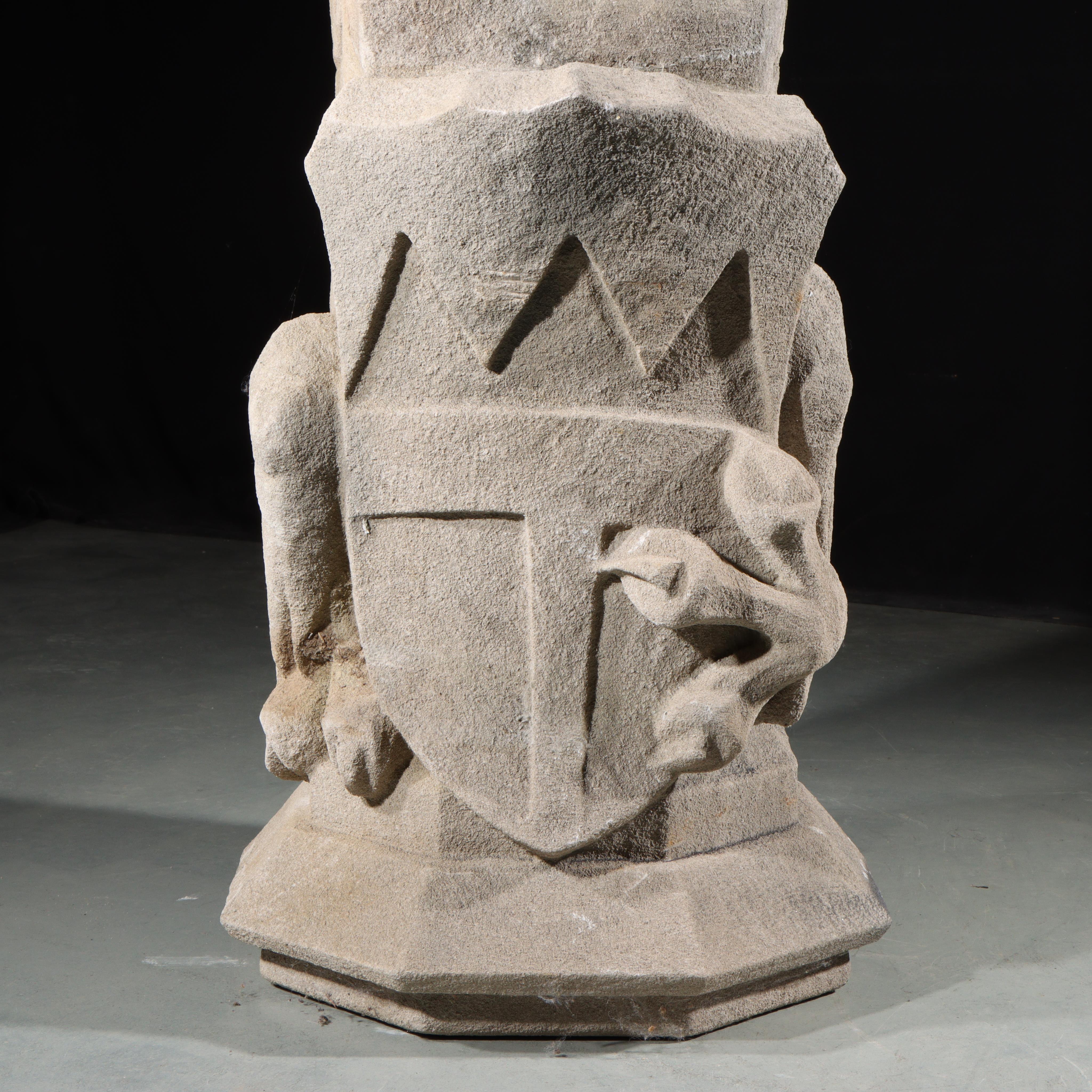 Heraldic Eagle Guardian; full body gargoyle/grotesque beast with shield For Sale 1