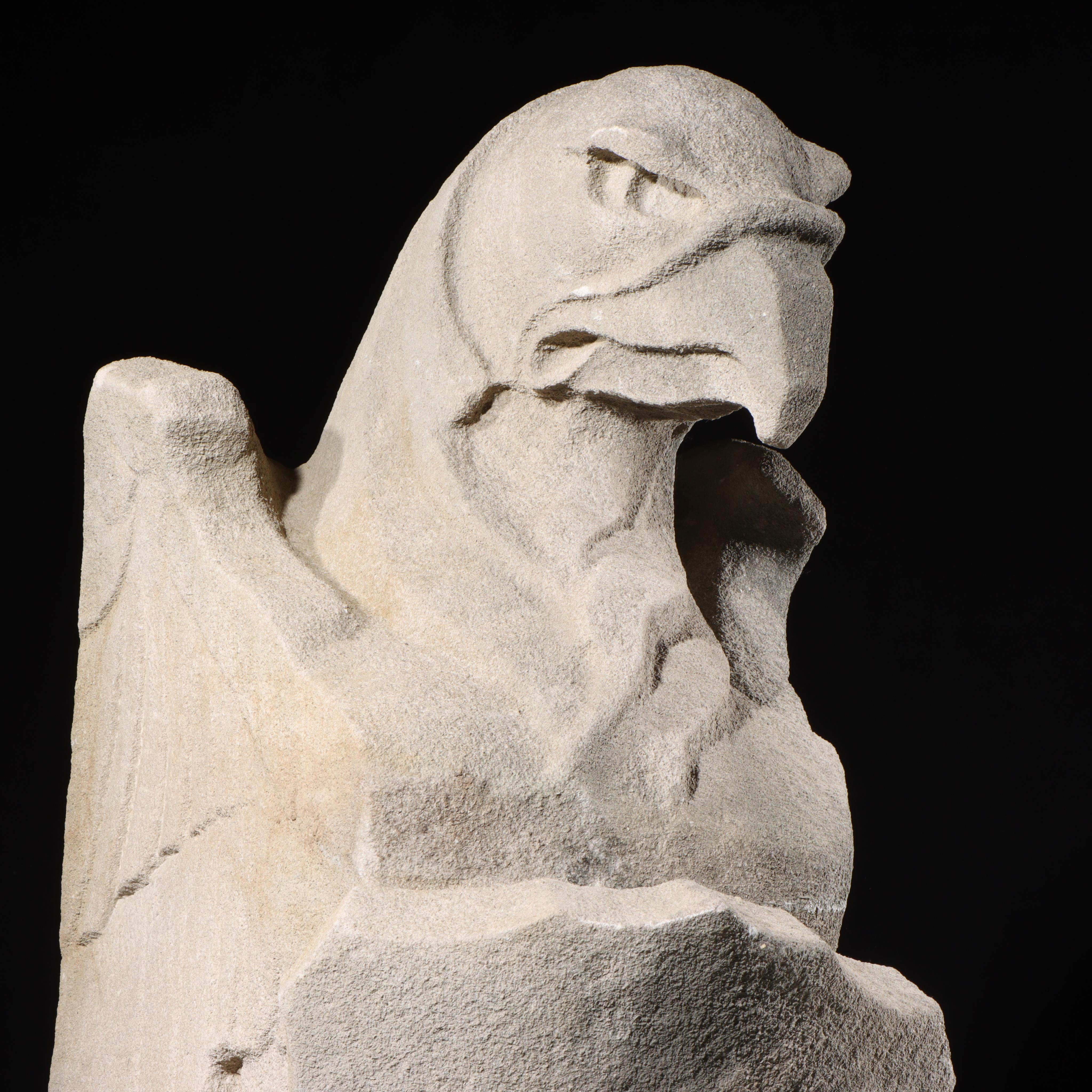 Heraldic Eagle Guardian; full body gargoyle/grotesque beast with shield For Sale 2