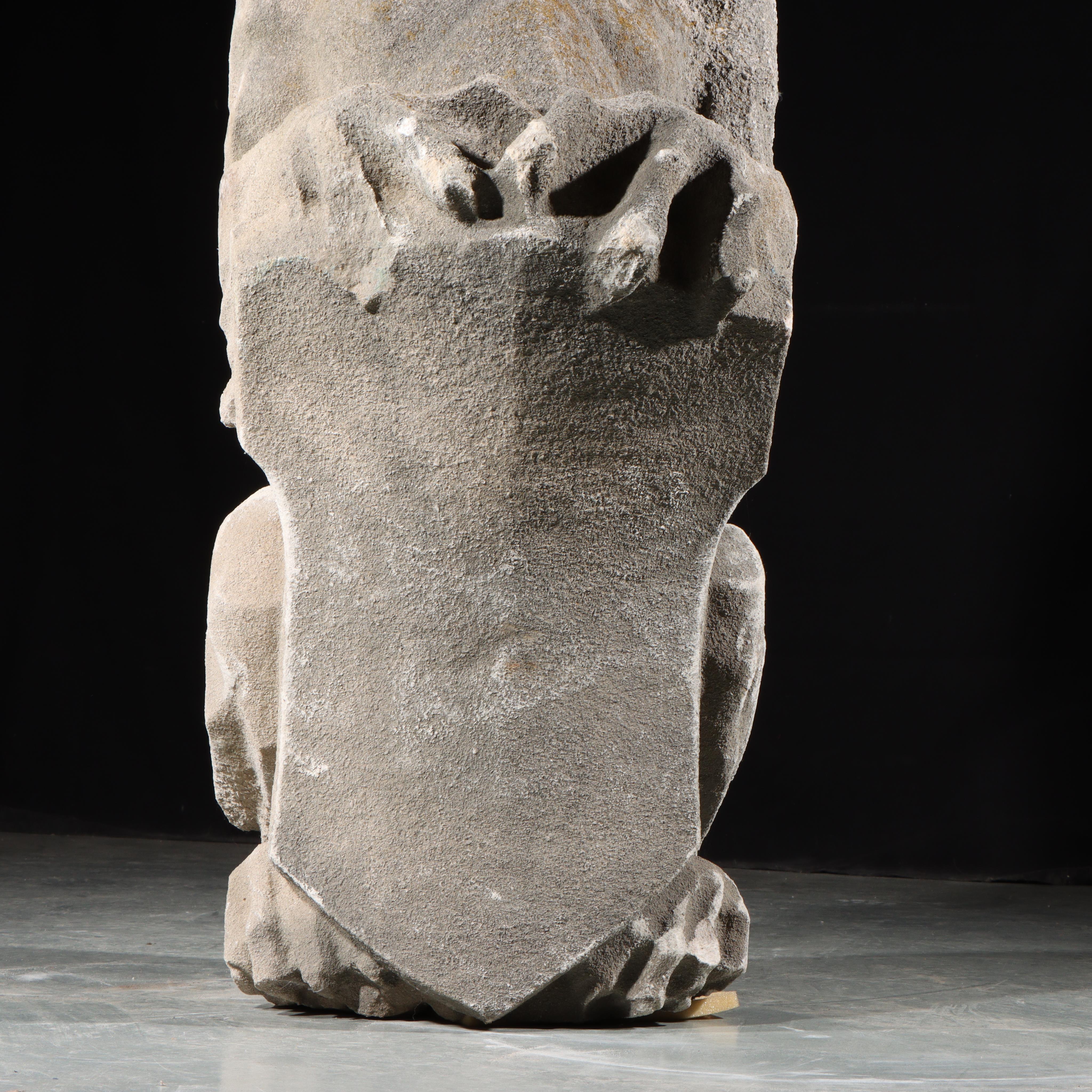 Heraldic Griffin Guardian; full body gargoyle/grotesque beast with shield For Sale 7