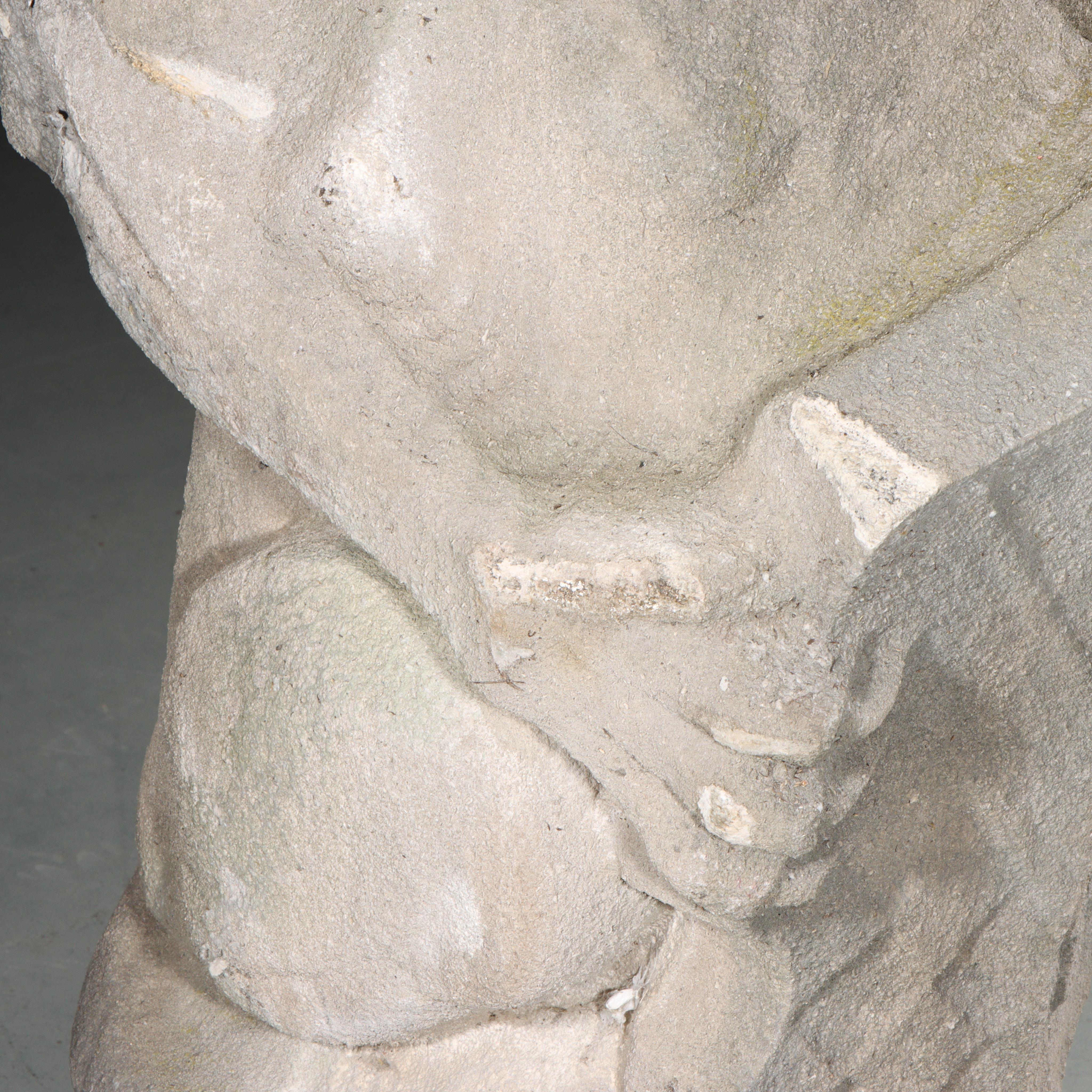 Heraldic Lion Guardian; full body gargoyle/grotesque beast with shield For Sale 2