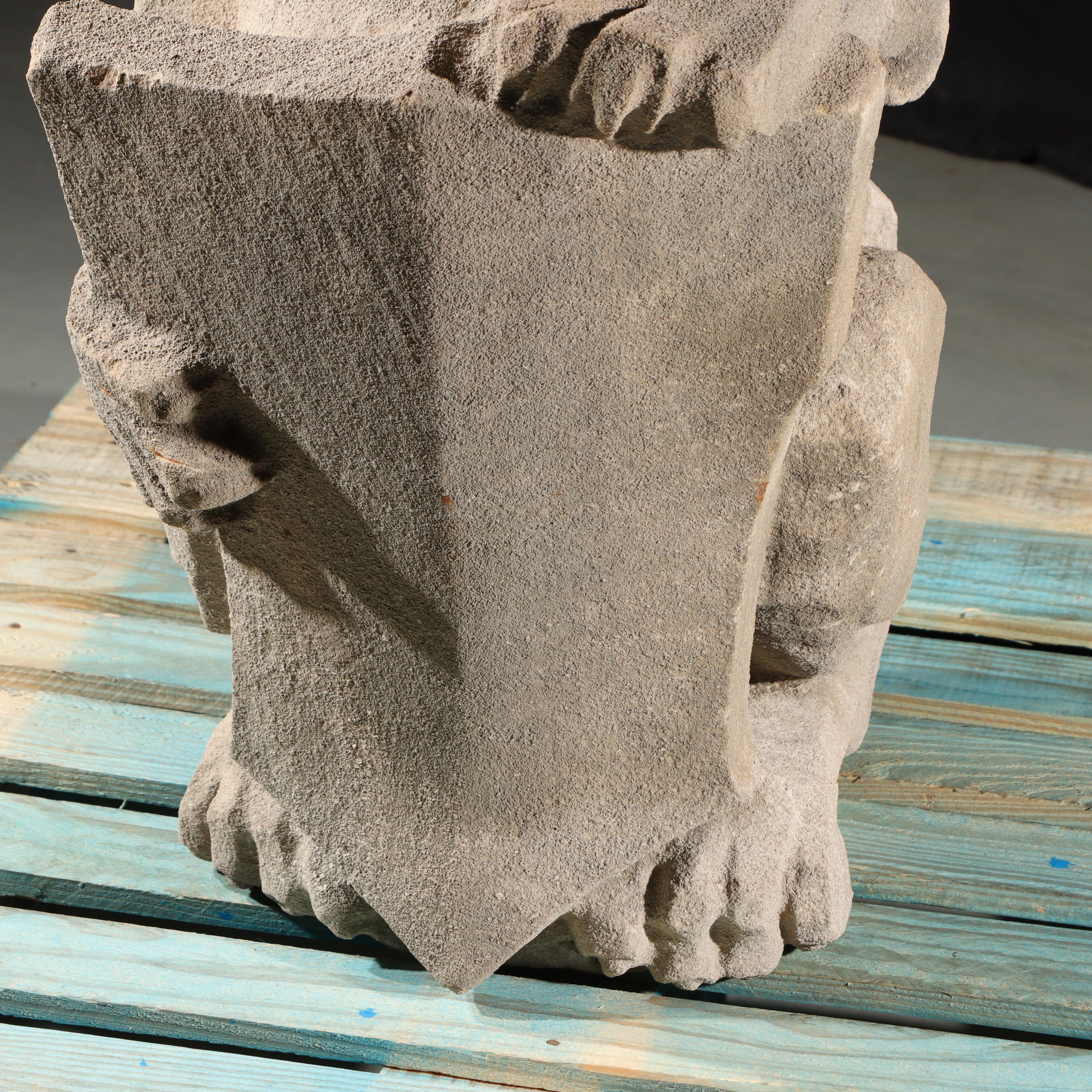 Heraldic Lion Guardian; full body gargoyle/grotesque beast with shield For Sale 2