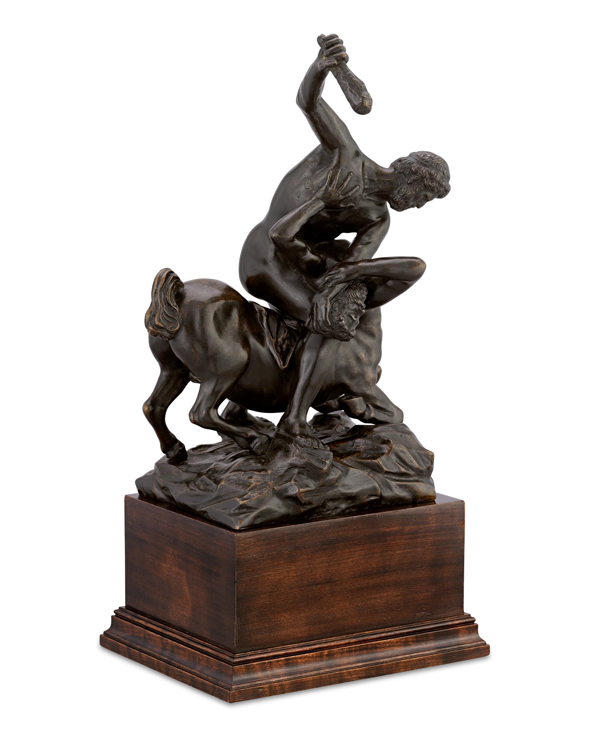 Ercole e il centauro Nesso Bronzo - Sculpture di Unknown