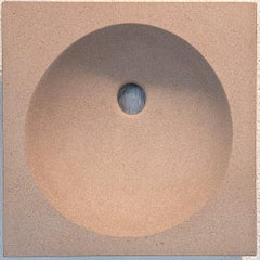 Here contemporary modern organic beige wall sculpture