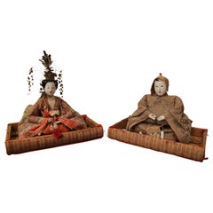 Hinamatsuri Festival Wooden Dolls of Princess and Prince