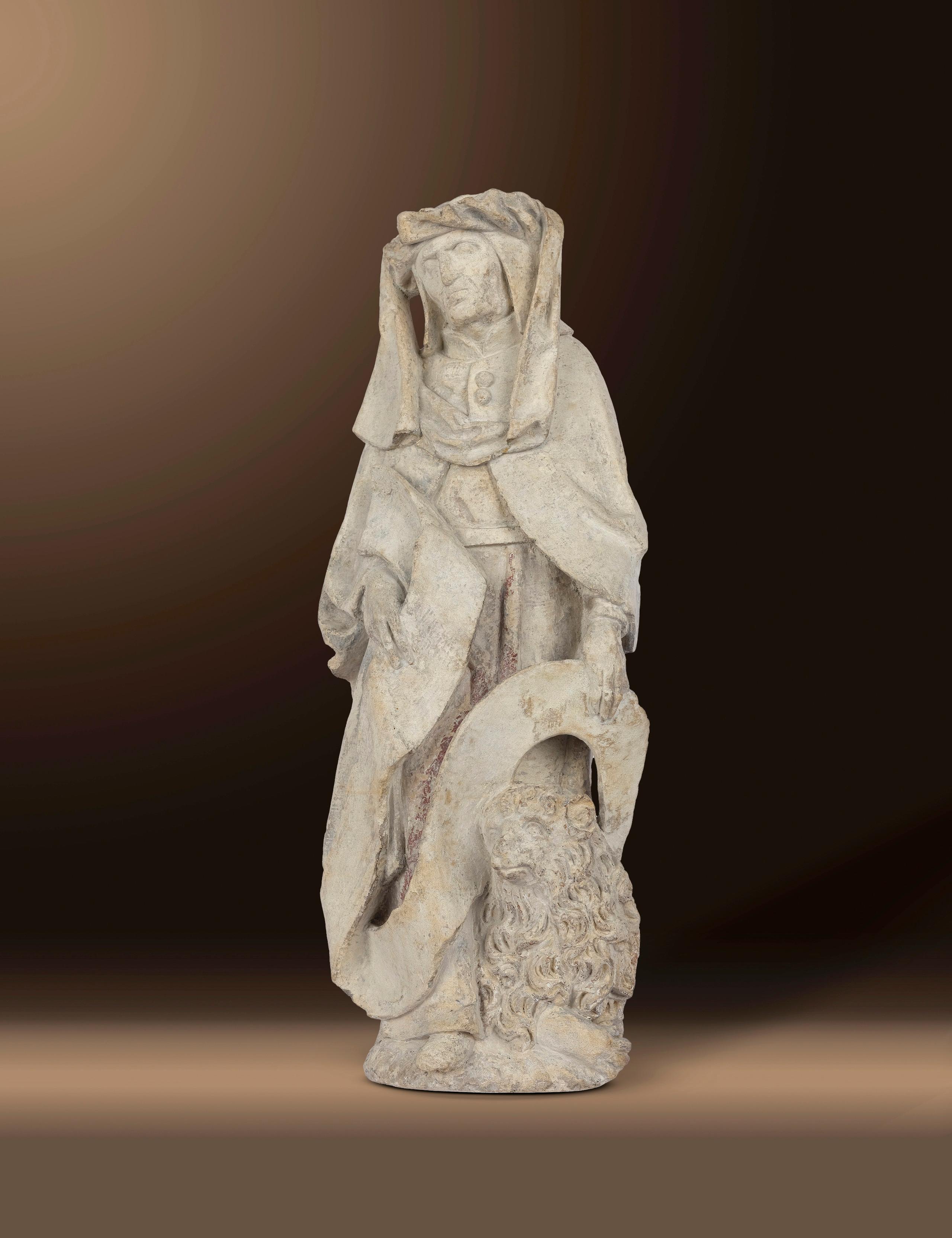 Unknown Figurative Sculpture - Hl. Hieronymus