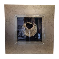 Hmong Ethnic Framed Necklace Silver Plated Metal Laos Thailand