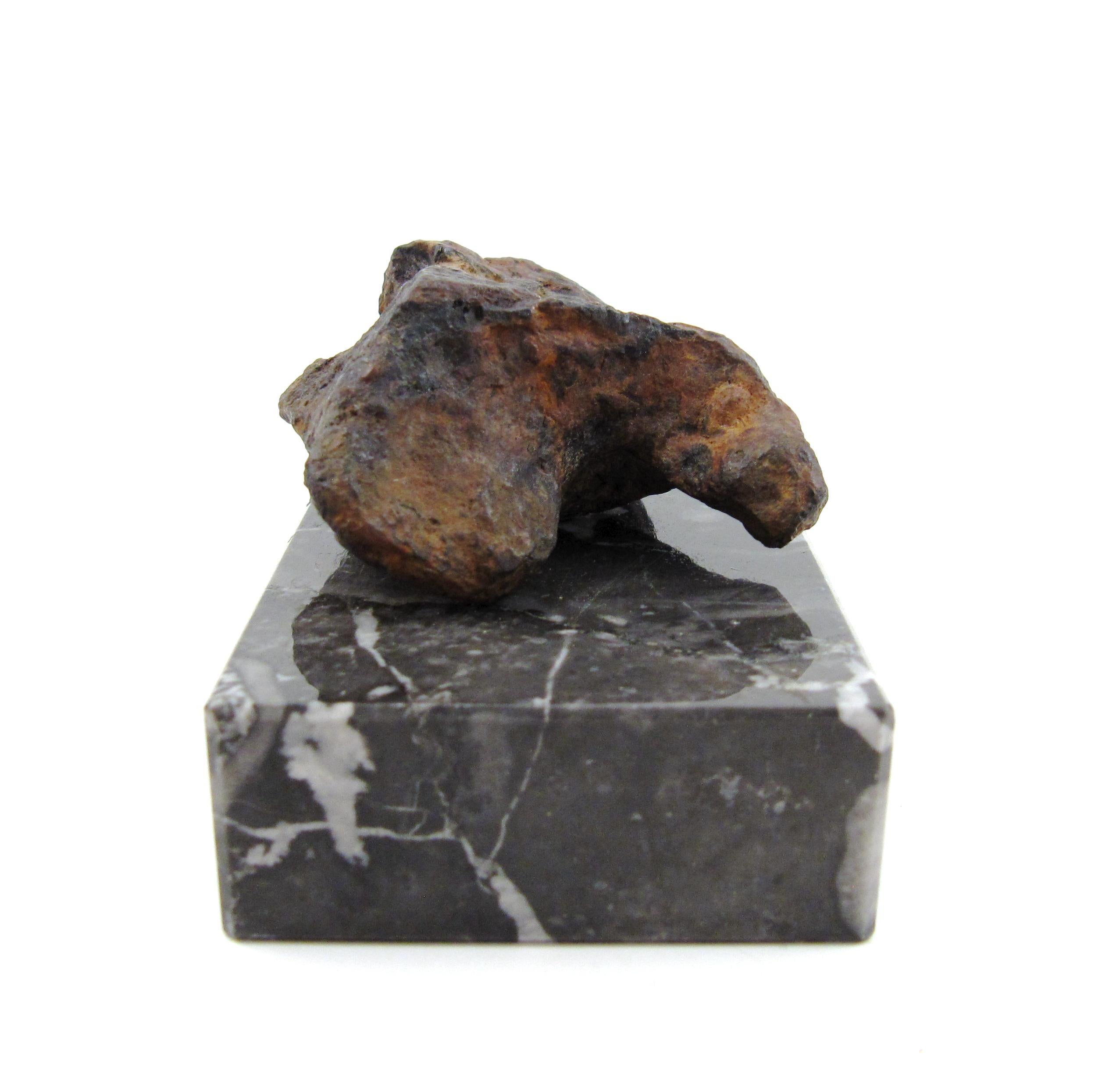 Meteorite Twannberg 128 grammes en forme de fer hexahedrite suisse façonné par la nature TW 1253  en vente 1