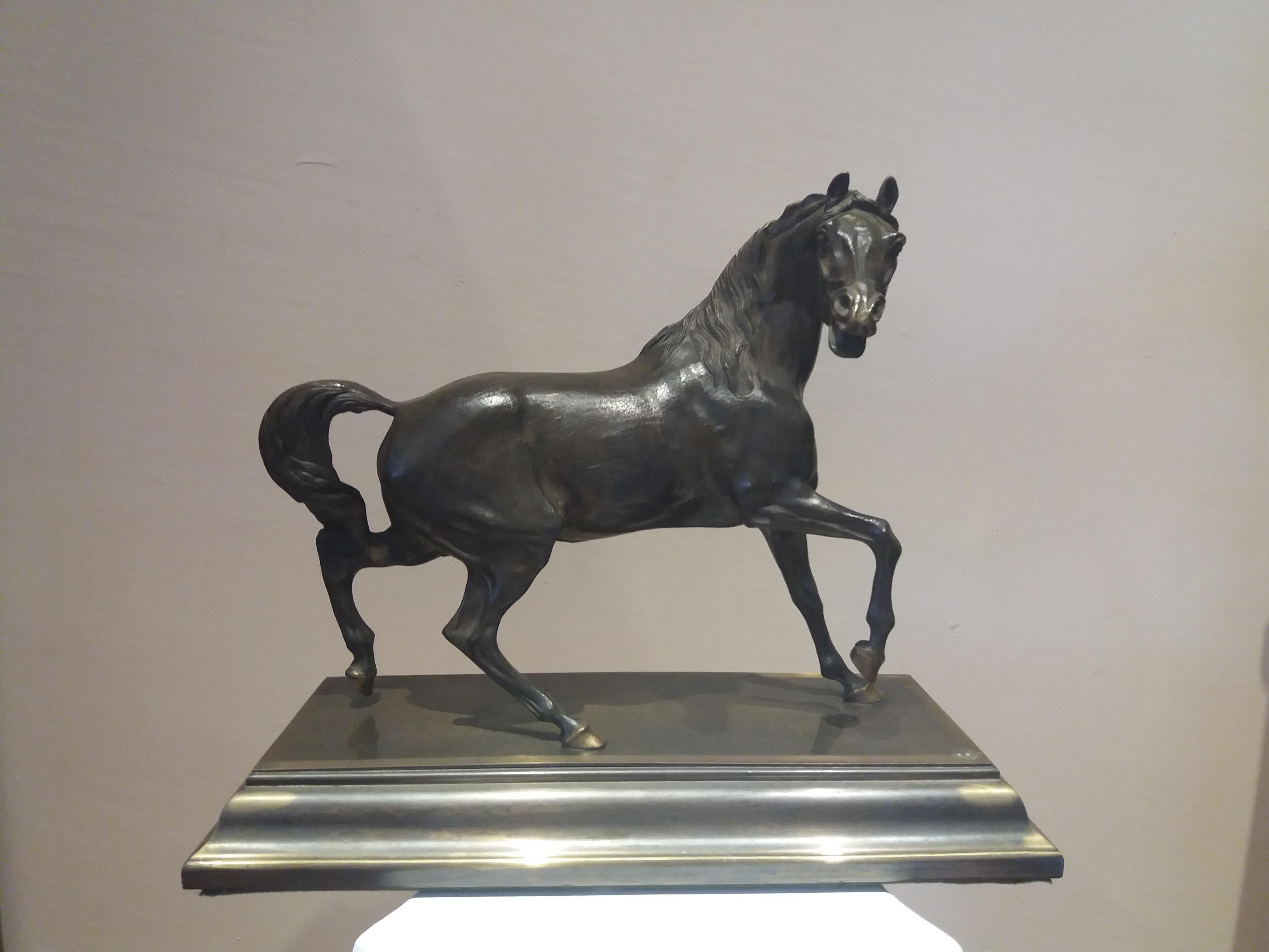Unknown Figurative Sculpture -  horse. 19th century bronze sculpture