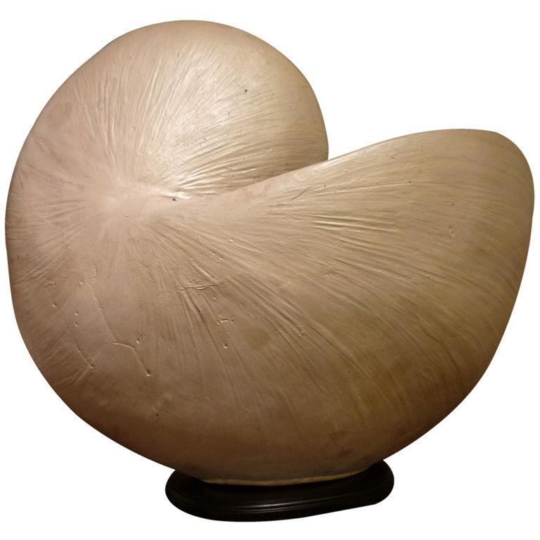 Huge Oversize Custom Fiberglass Nautilus Shell - Sculpture by Unknown