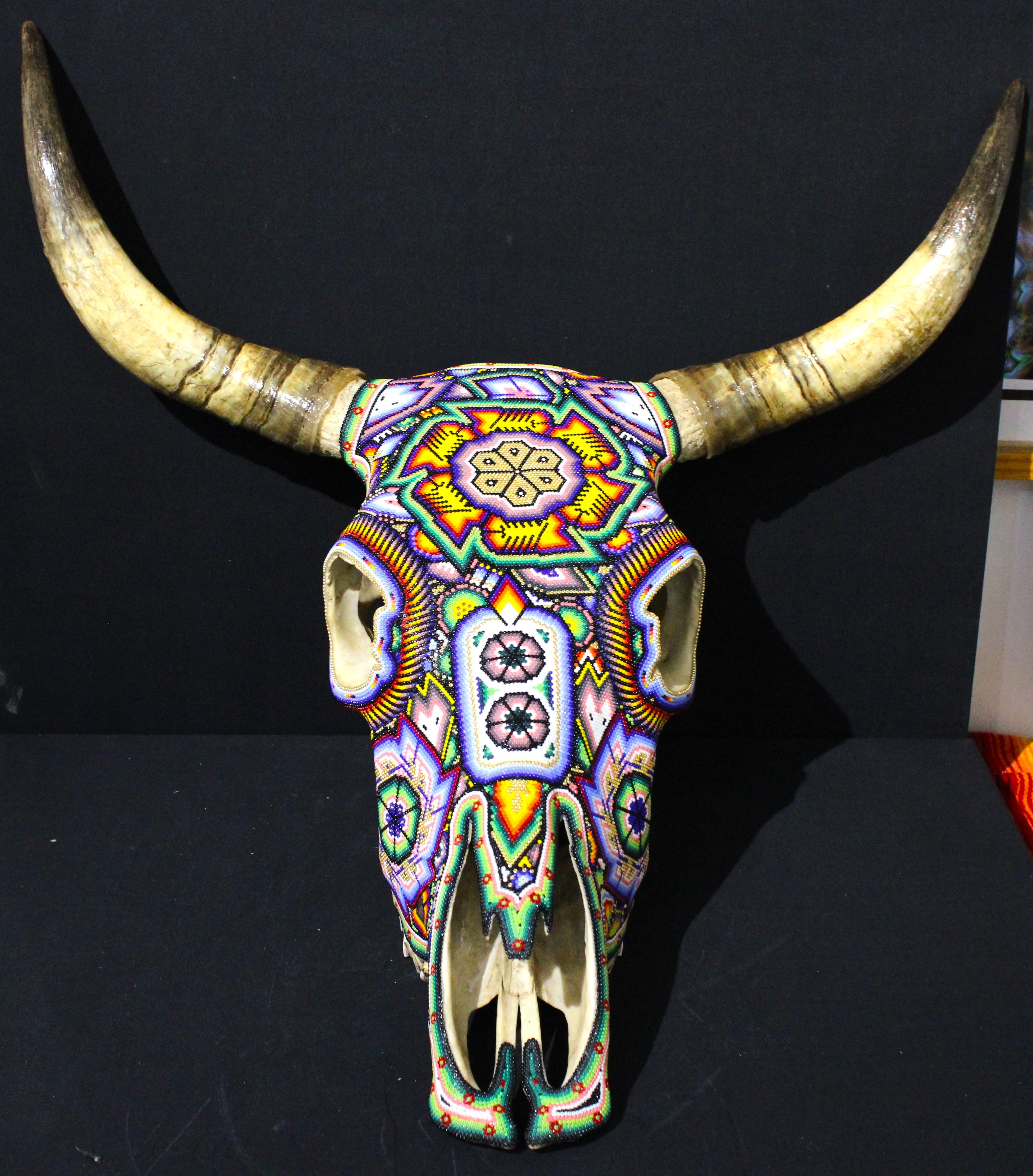 HUICHOL-BULL SKULL. . . . . . . . . For Sale 1