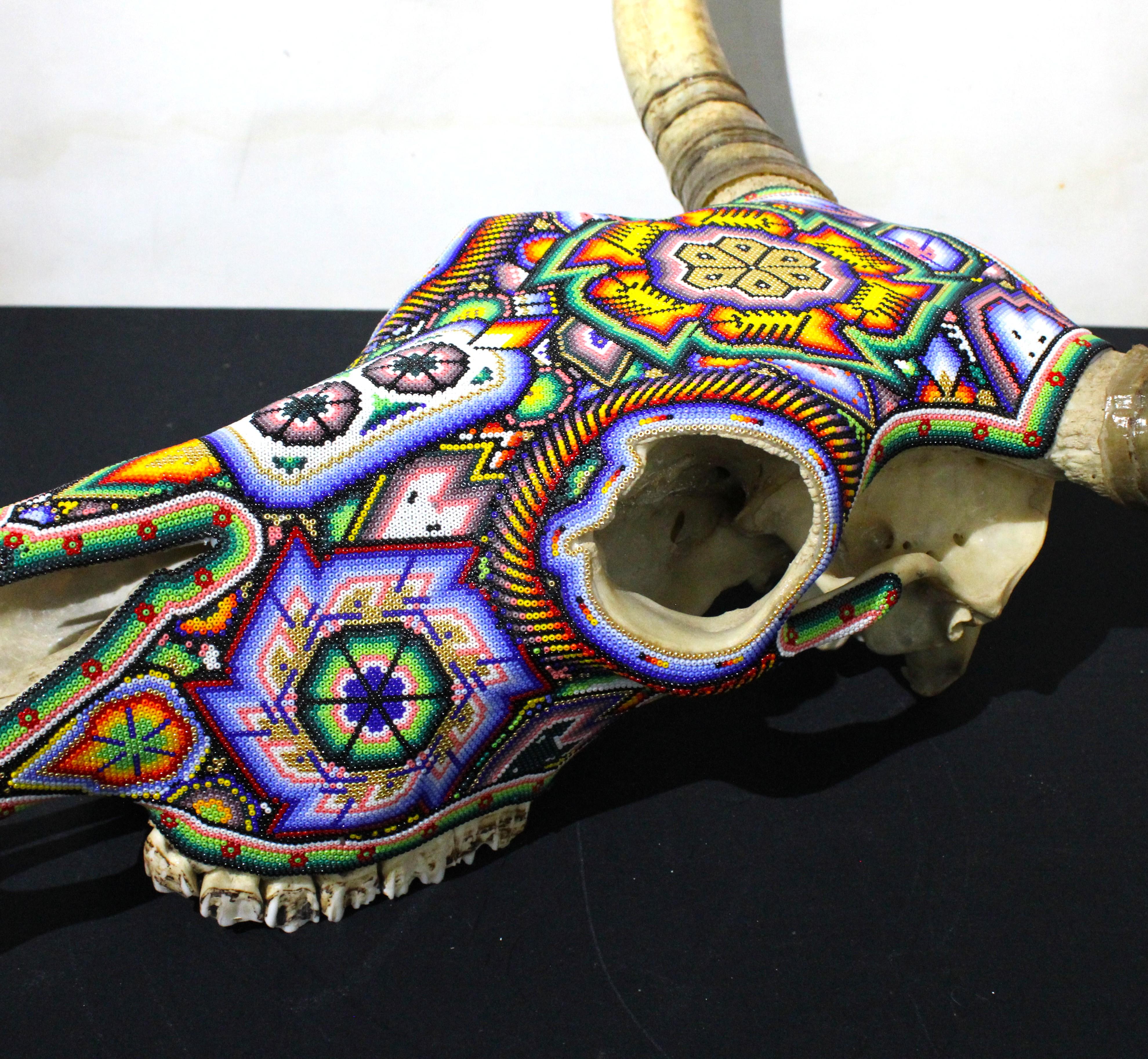 HUICHOL-BULL SKULL. . . . . . . . . For Sale 2