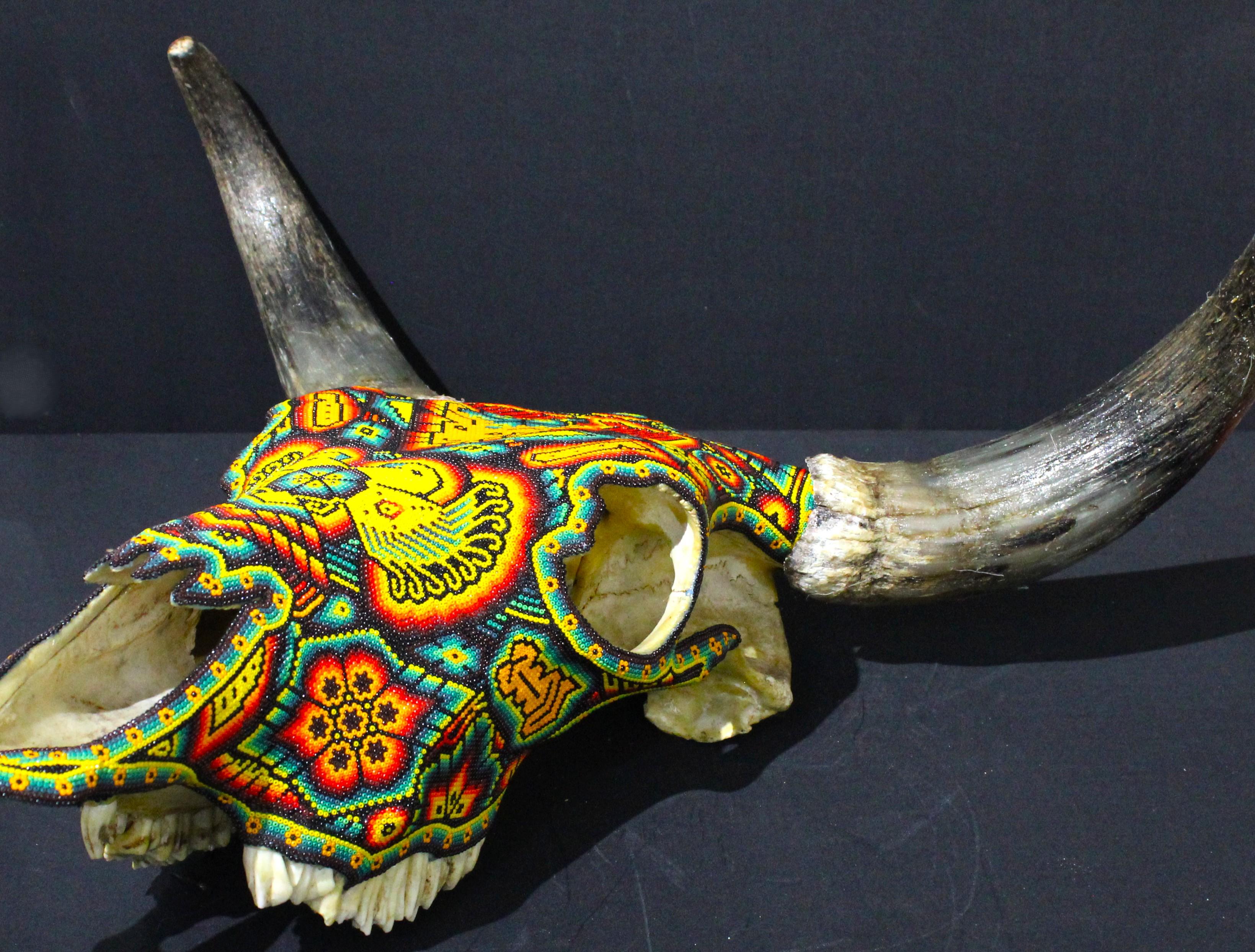 HUICHOL-BULL SKULL. . . . . . . . For Sale 3