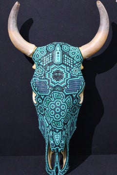 CRÁNEO DE TORO HUICHOL. . . .