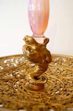 Impeccable detailed solid bronze and opaline sculpture