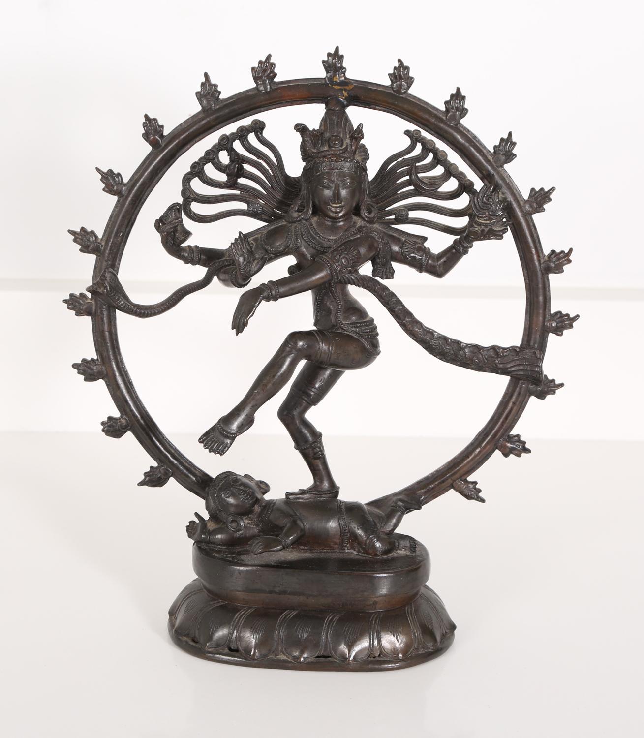 Indian Bronze Figure of Shiva Nataraja  - Sculpture by Unknown