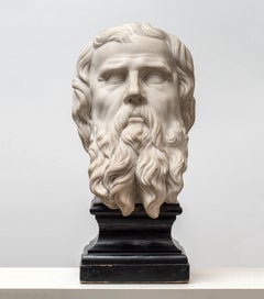 Hauteur d'un PHILOSOPHER italien ancien en marbre