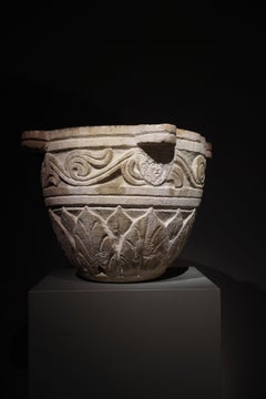 Italienische ANTIQUE-MORtar aus Italien mit farbigen DECORAtionen VON ANTIQUE-MORTAR