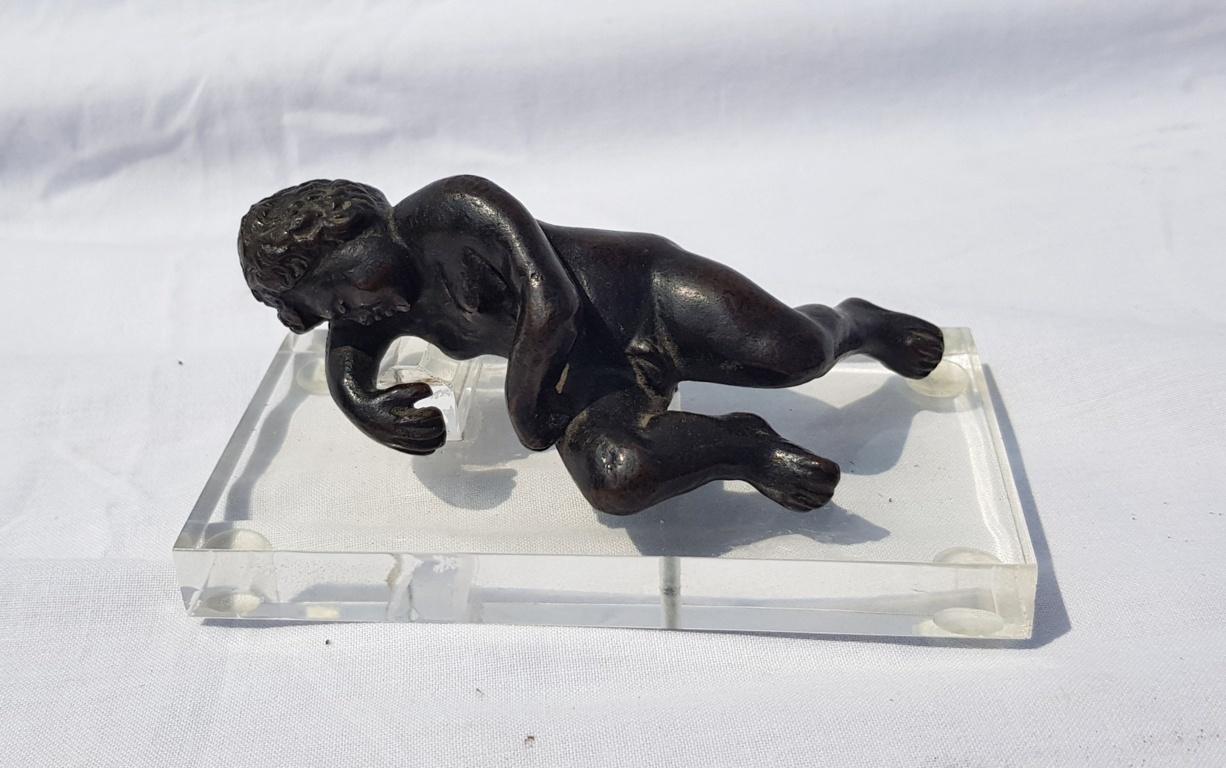 Italian Bronze Little Sculpture, Italy, 16th Century, Venetian Renaissance - Gold Figurative Sculpture by Unknown