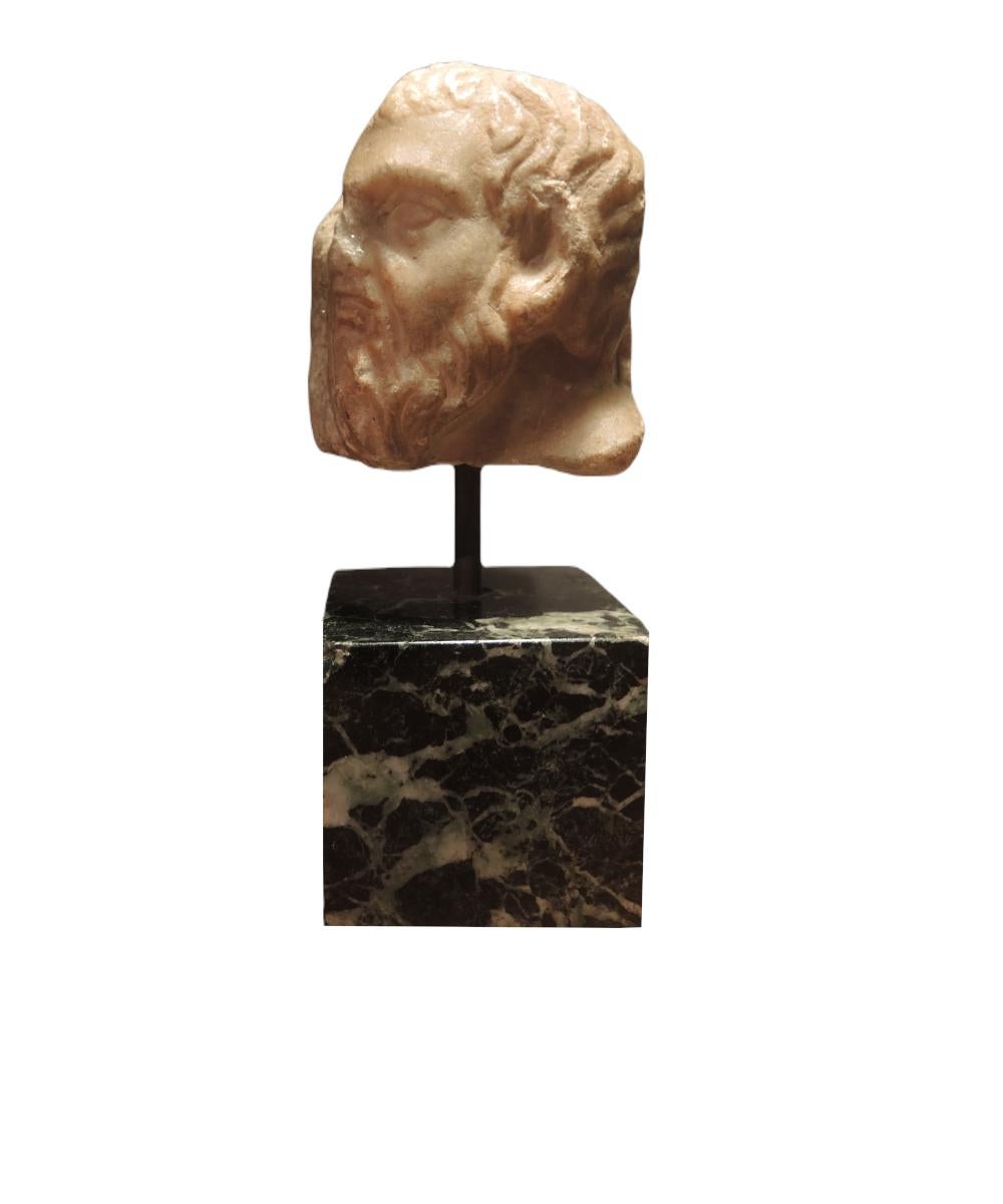 marble statues head in gothic