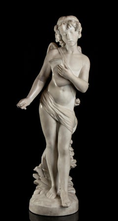 Italian Neoclassical White Marble Sculpture of Cupid 19th Century 
