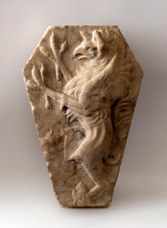 ITALIAN RENAISSANCE MARBLE RELIEF WITH GRIFFIN 