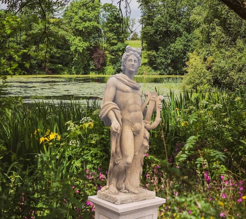  Italian Stone Garden Sculptures of Roman Mythological subject of Apollo For Sale 4