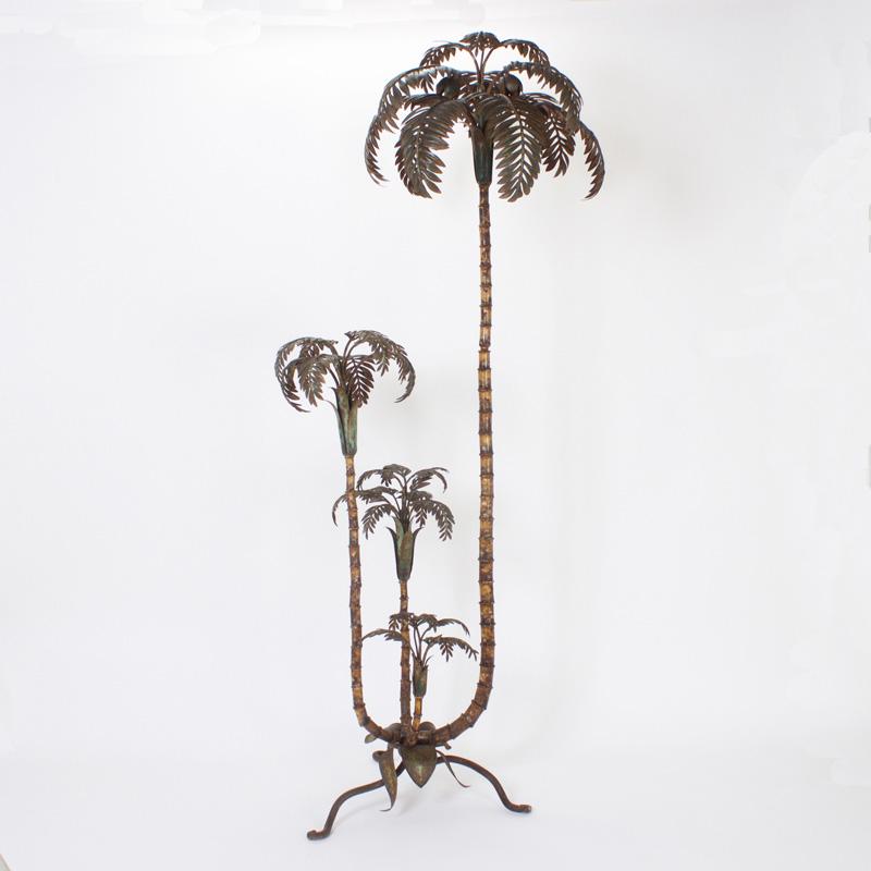 Italian Tole Palm Tree Sculpture For Sale 1