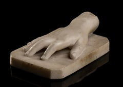 Italian White Marble Anatomical Sculpture of a Hand Grand Tour 19th Century