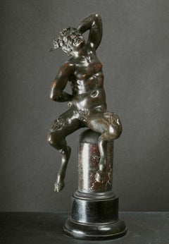 Italy, early 17th century - Seated Faun - Bronze