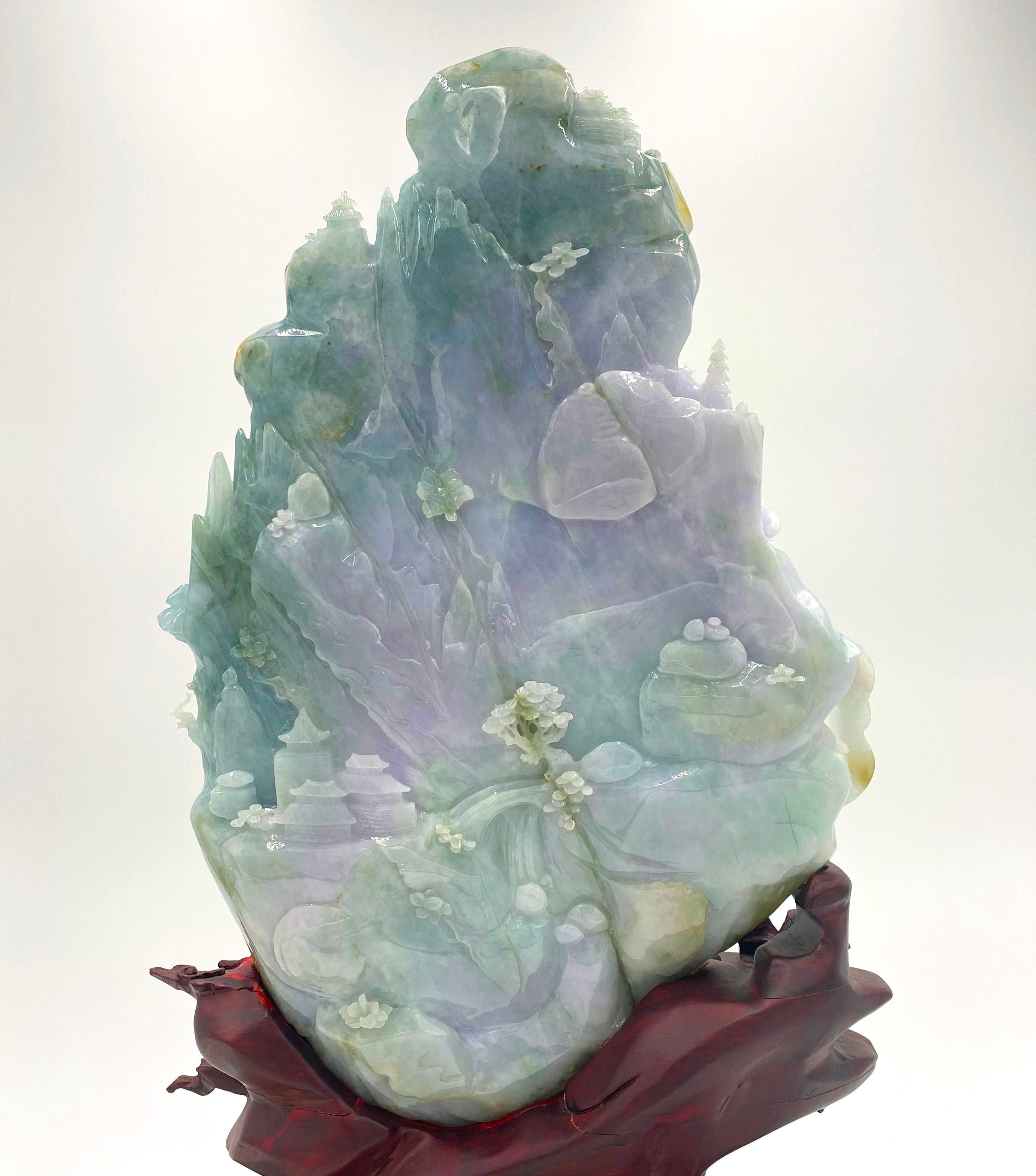 Unknown Jadeite Jade Mountain Carving at 1stDibs mount jadeite vessel, mount jadeite