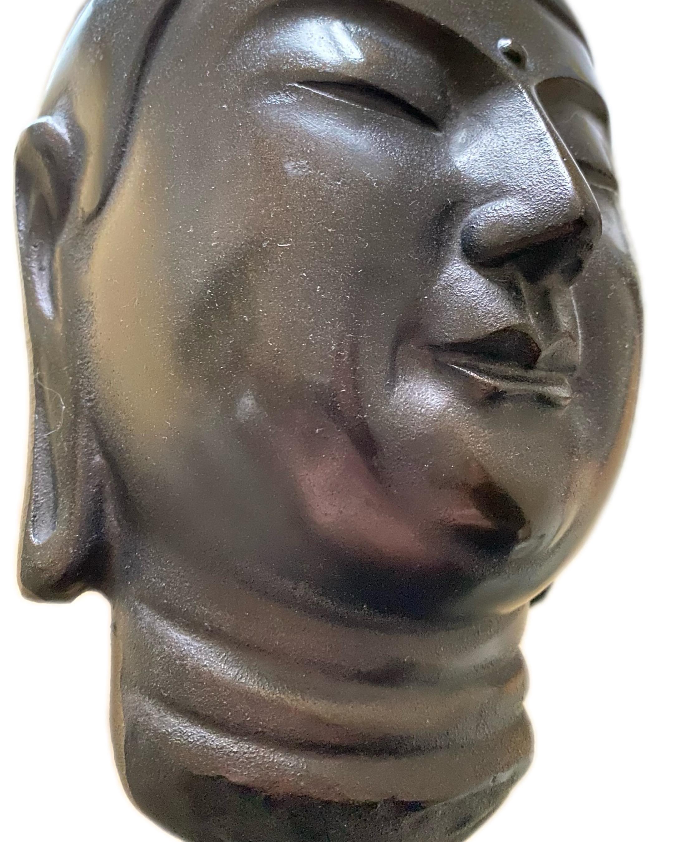 Japanese Buddha Bosatsu-Cast Iron sculpture mask-by Akaoka Copperware-GSY Select 3
