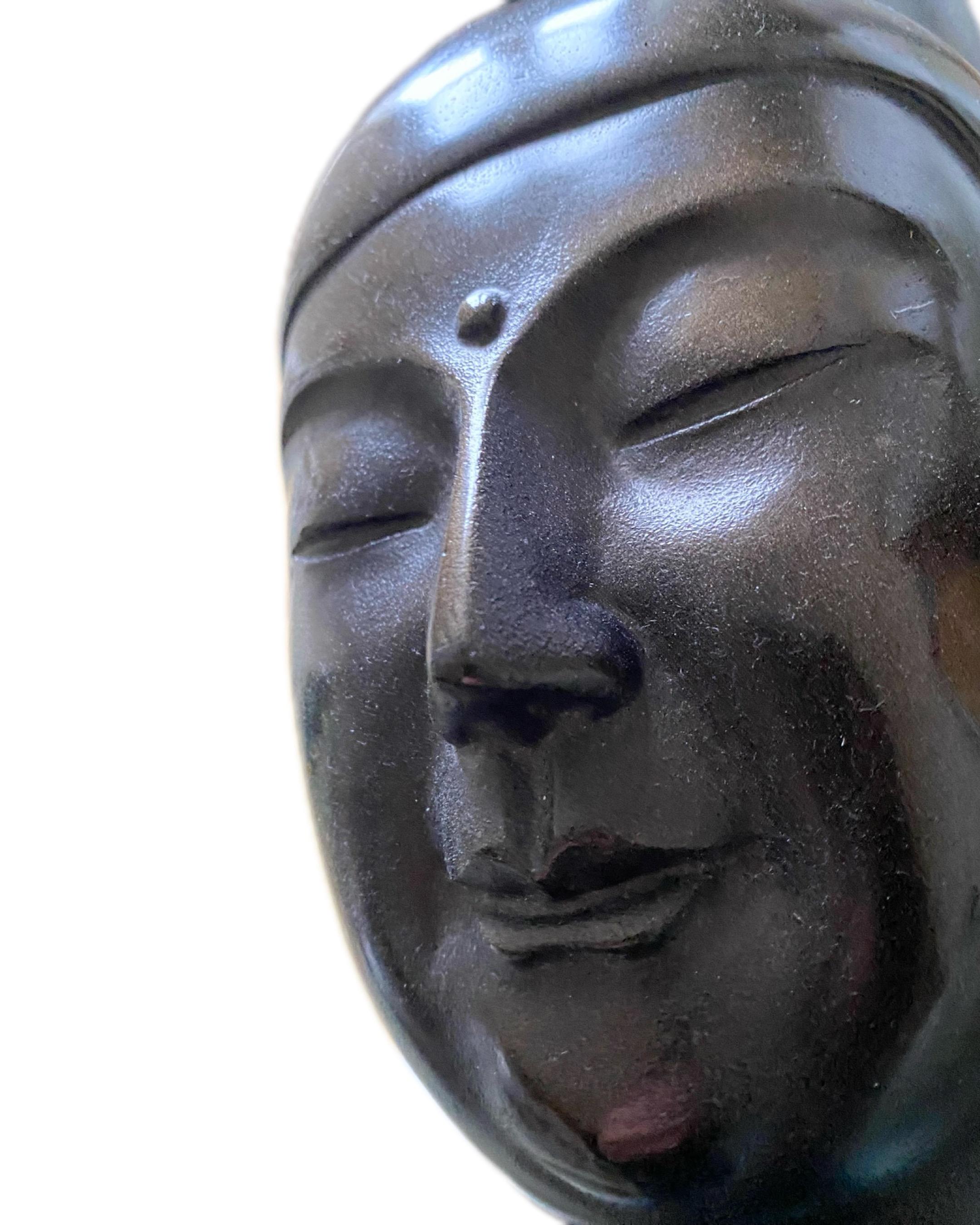 Japanese Buddha Bosatsu-Cast Iron sculpture mask-by Akaoka Copperware-GSY Select 4
