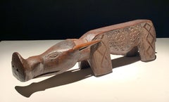 Kuba African Warthog Divining Figure scultura di arti tribali