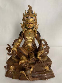 Kubera Statue 6 Inch with 24K Gold Handcrafted by Lost Wax Process