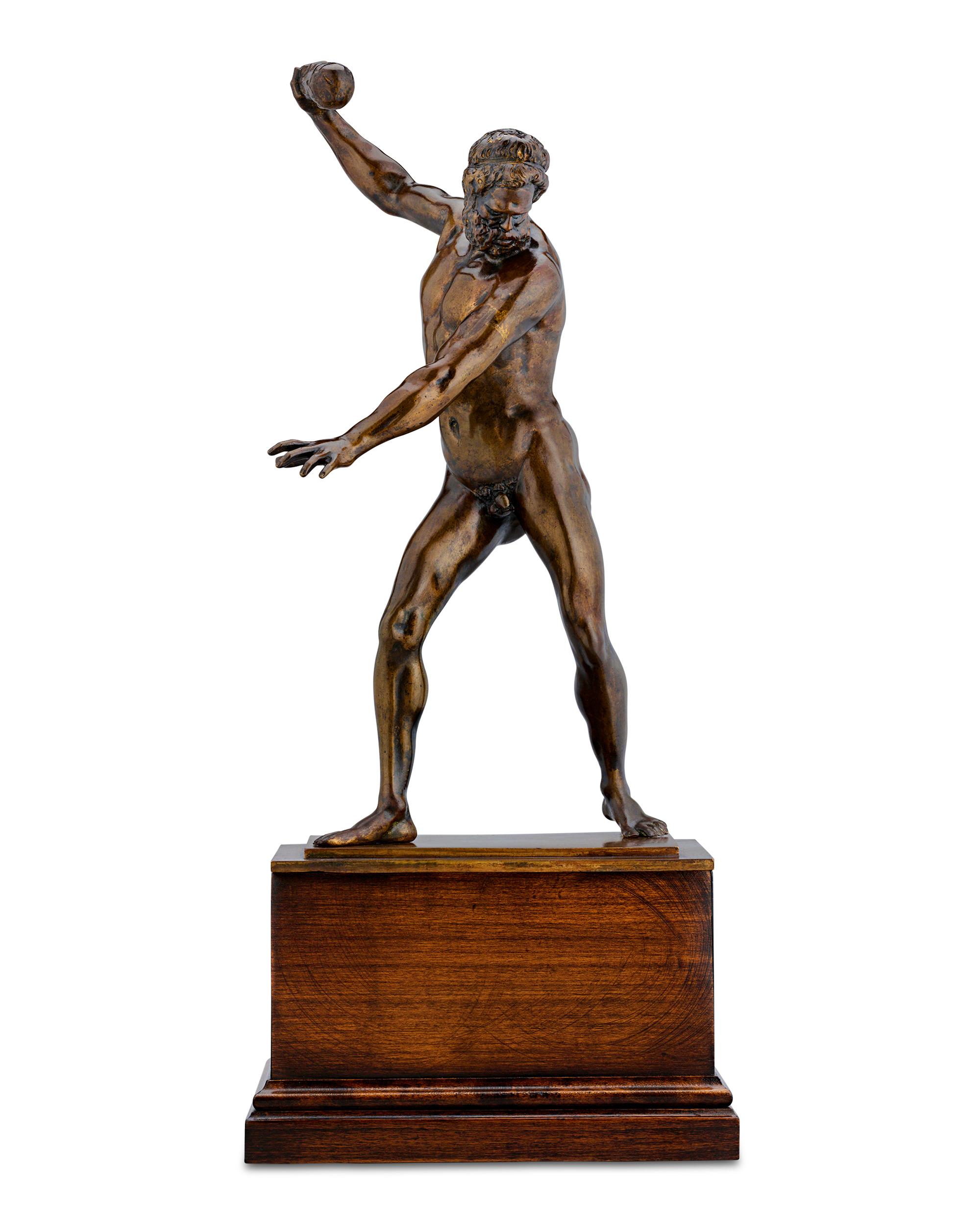 Nude Sculpture di Unknown - Scultura in bronzo delle Fatiche di Ercole, 17° secolo