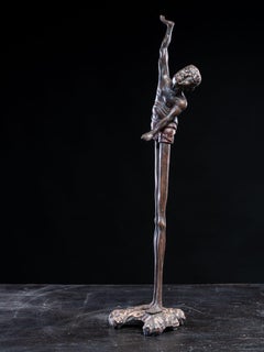 Lacquered wood Figure representing the deity Ashinaga, Japan, early 20th C