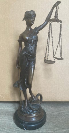 Vintage Lady Justice (Cast Solid Bronze) -- for your favorite attorney or judge!