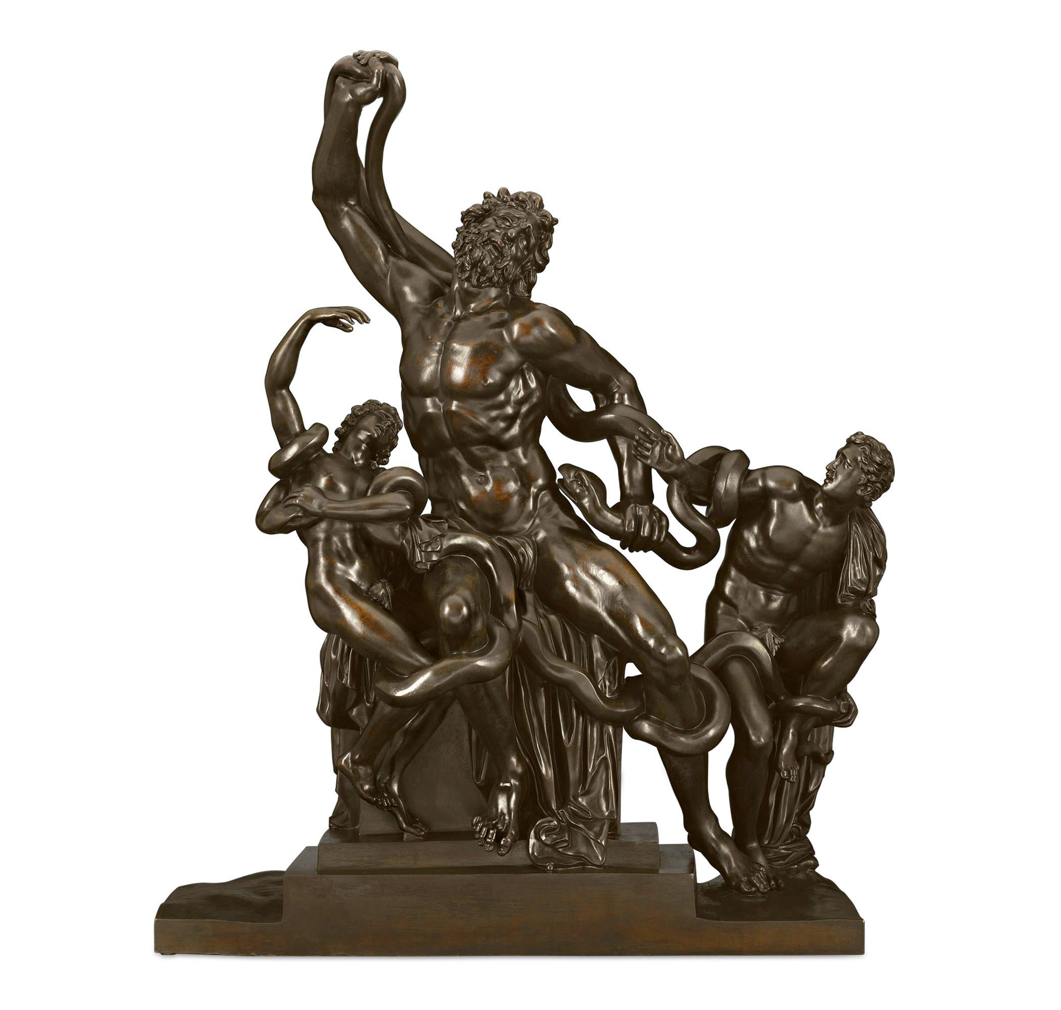 Unknown Figurative Sculpture - Laocoön And His Sons Bronze