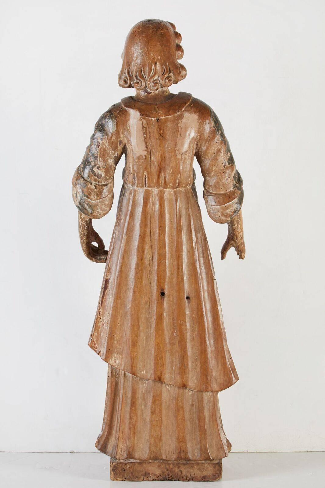 Large, 18th Century, Painted Santos Figure For Sale 2