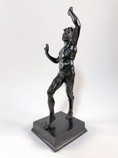 Large 19th-Century Grand Tour Bronze Statue of the Dancing Faun