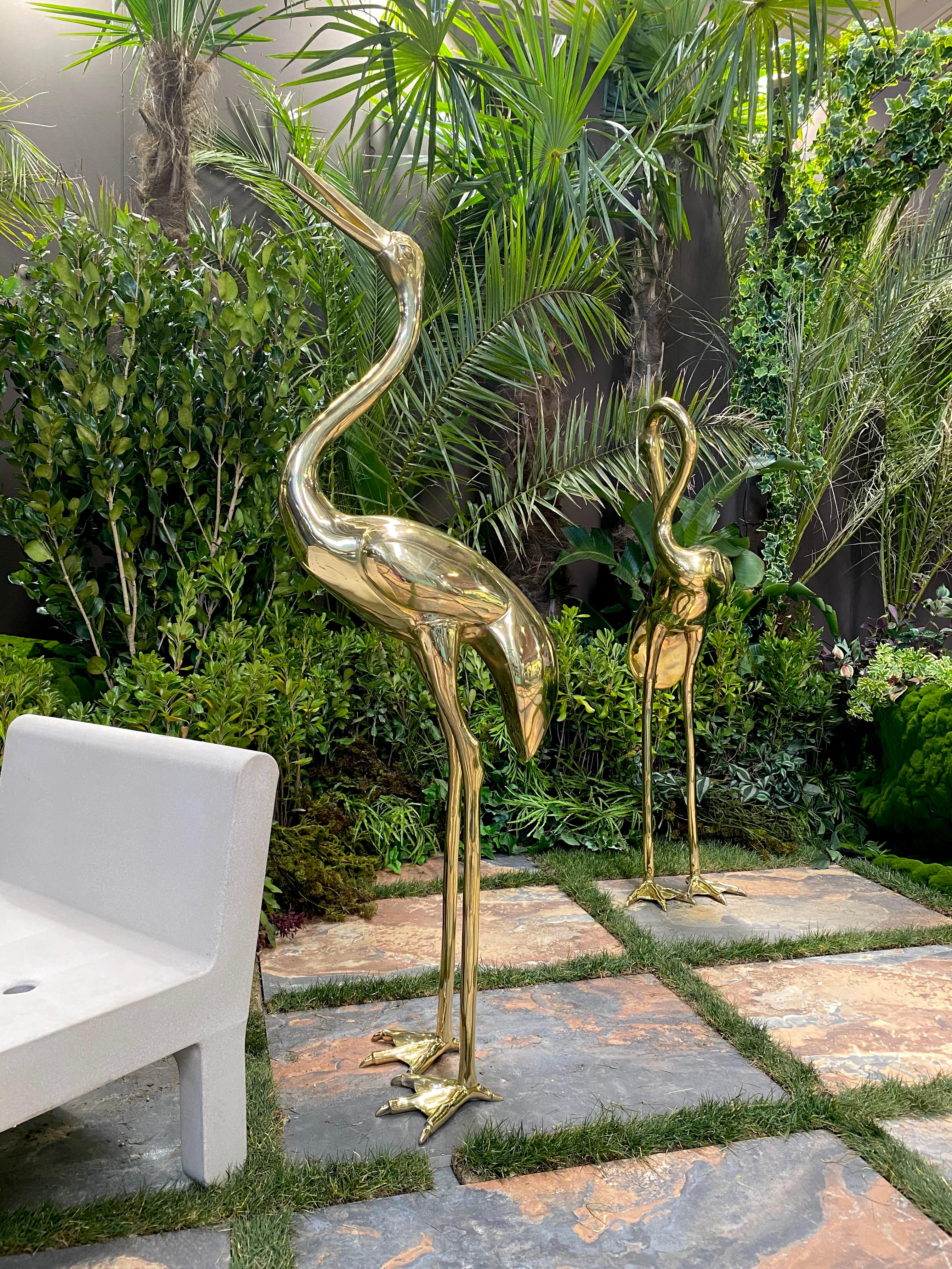 Grandi sculture in ottone di aironi - Sculpture Moderno di Unknown