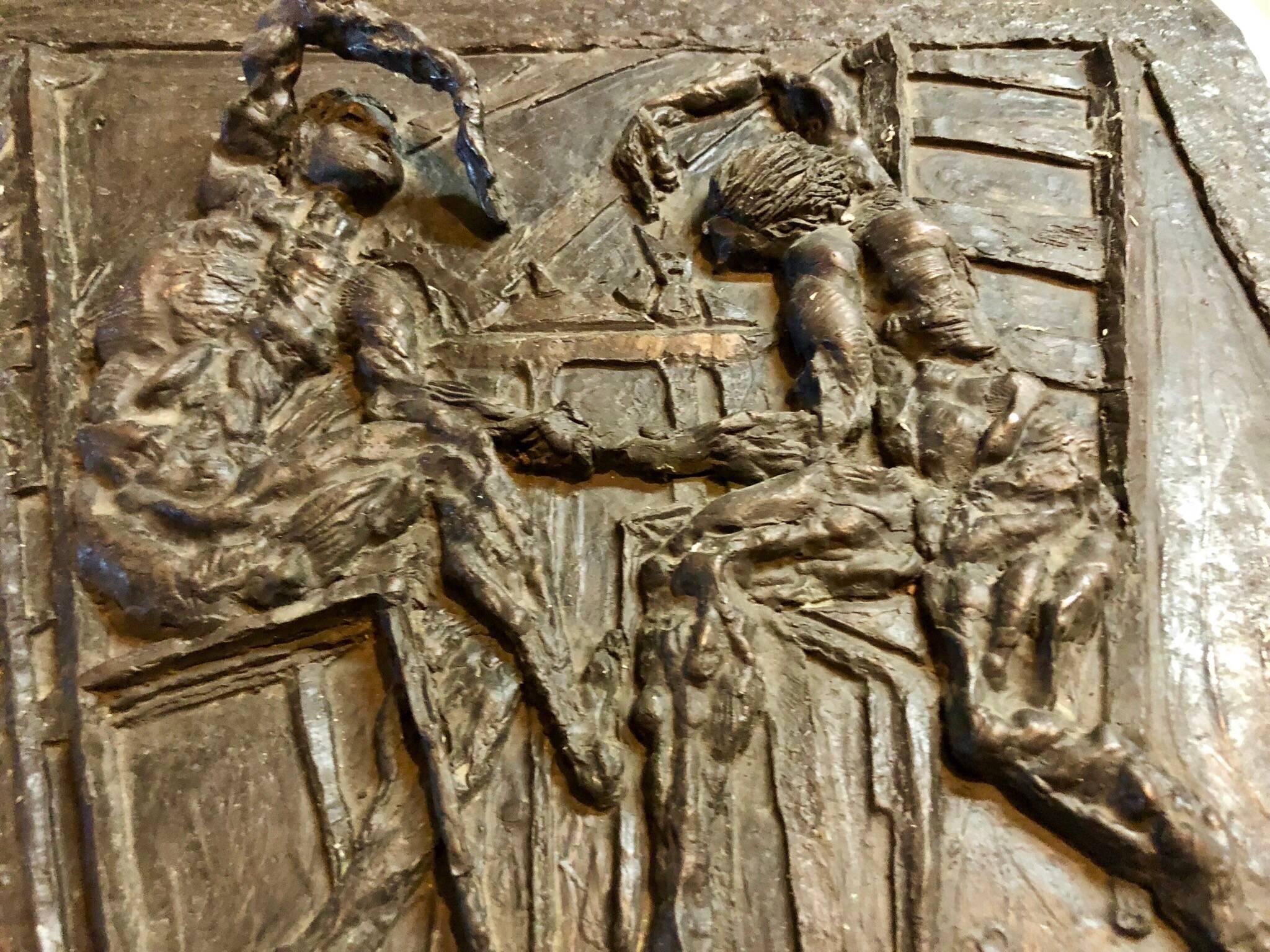 Large Bronze Bas Relief Danse Macabre Expressionist Sculpture Totentantz  For Sale 2