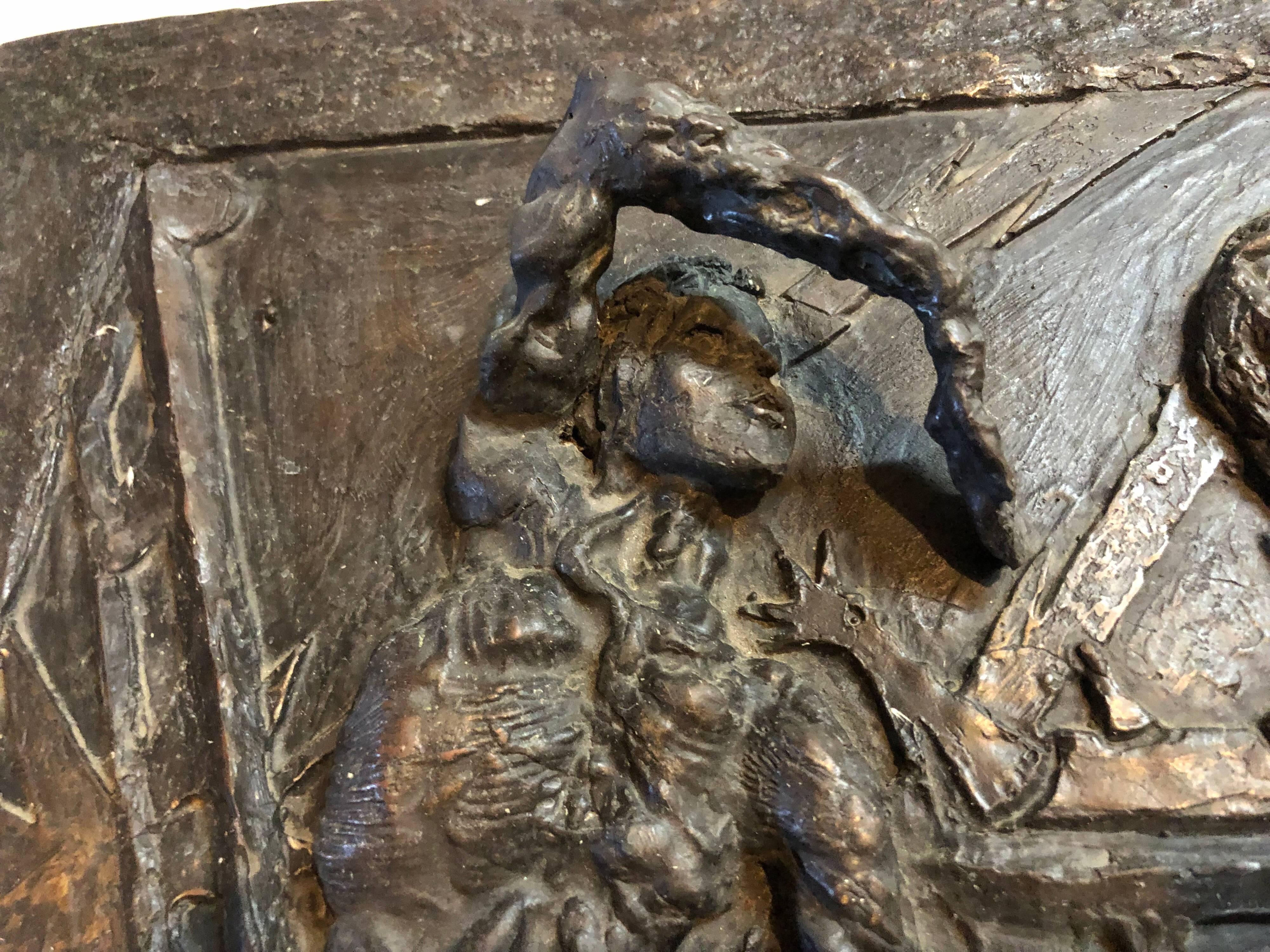 Large Bronze Bas Relief Danse Macabre Expressionist Sculpture Totentantz  2