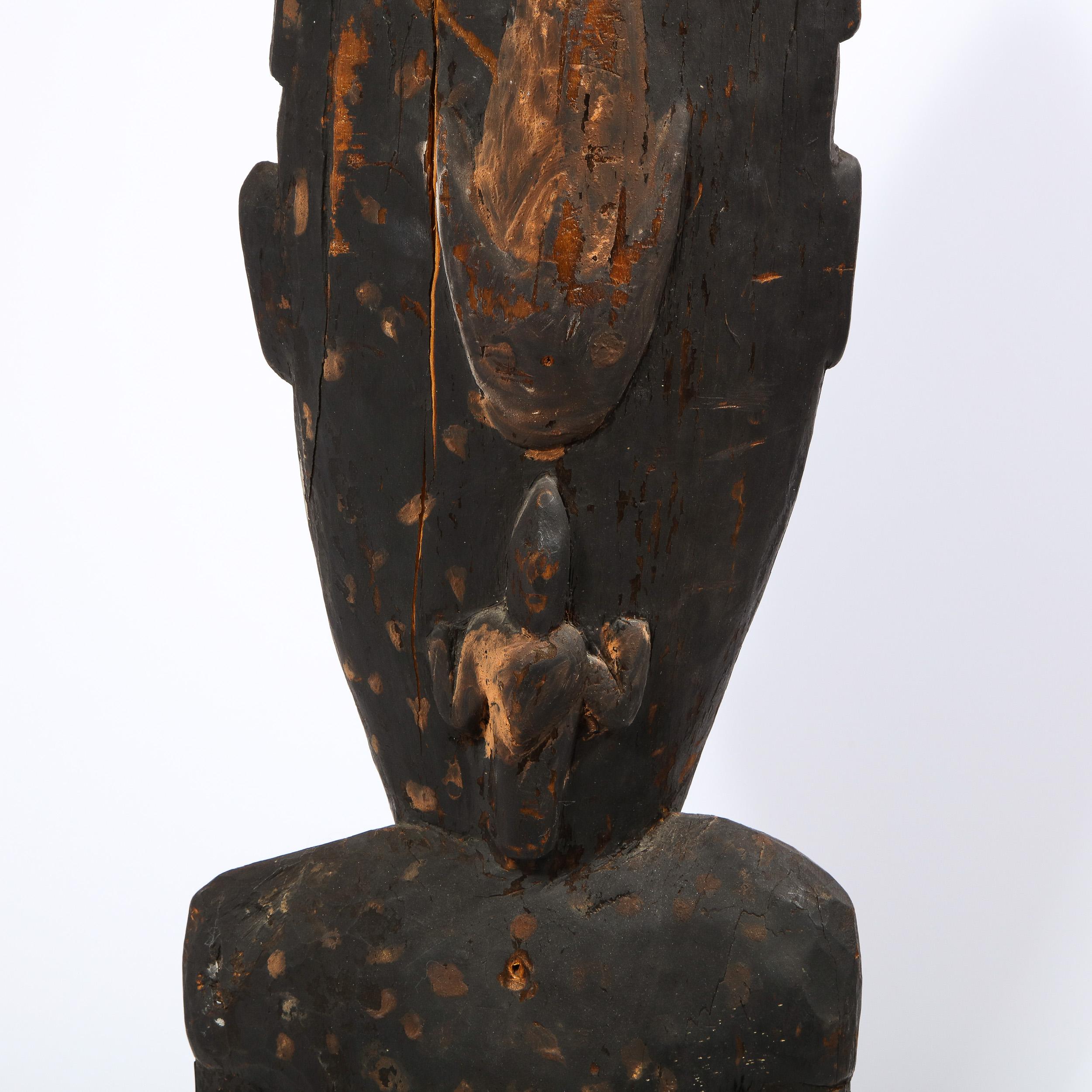 Large Carved and Painted Wood Spirit Figure Papua New Guinea, circa 1960 5