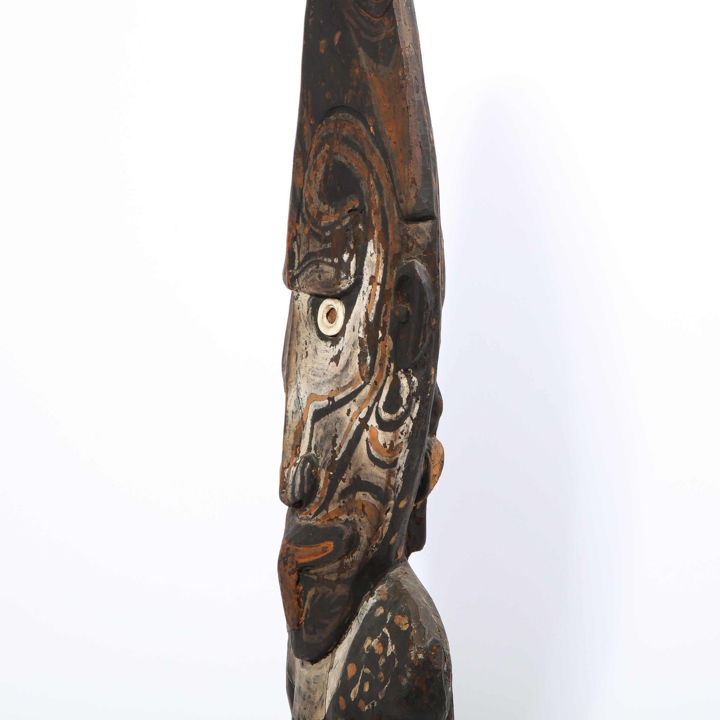 Large Carved and Painted Wood Spirit Figure Papua New Guinea, circa 1960 10
