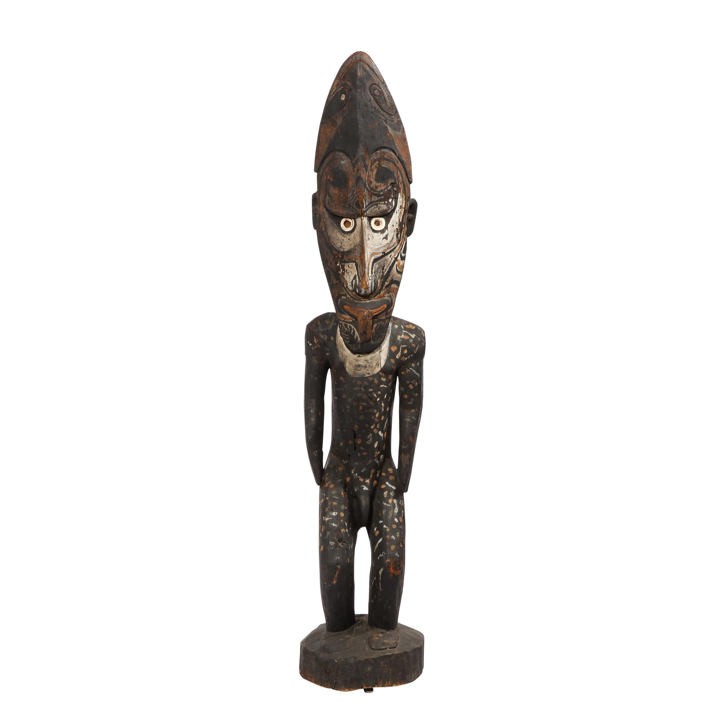 Large Carved and Painted Wood Spirit Figure Papua New Guinea, circa 1960