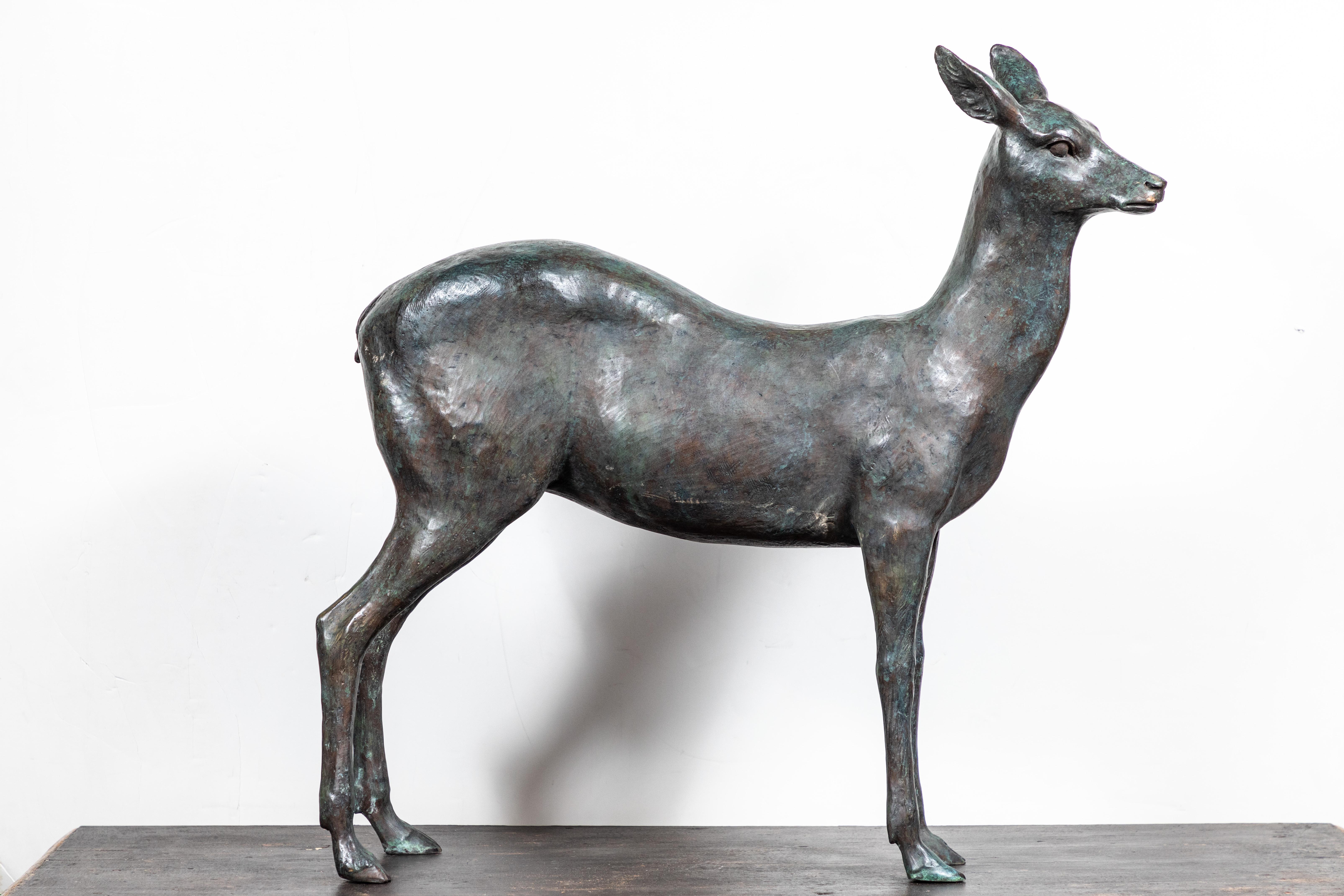 Large, Cast Bronze Doe For Sale 1