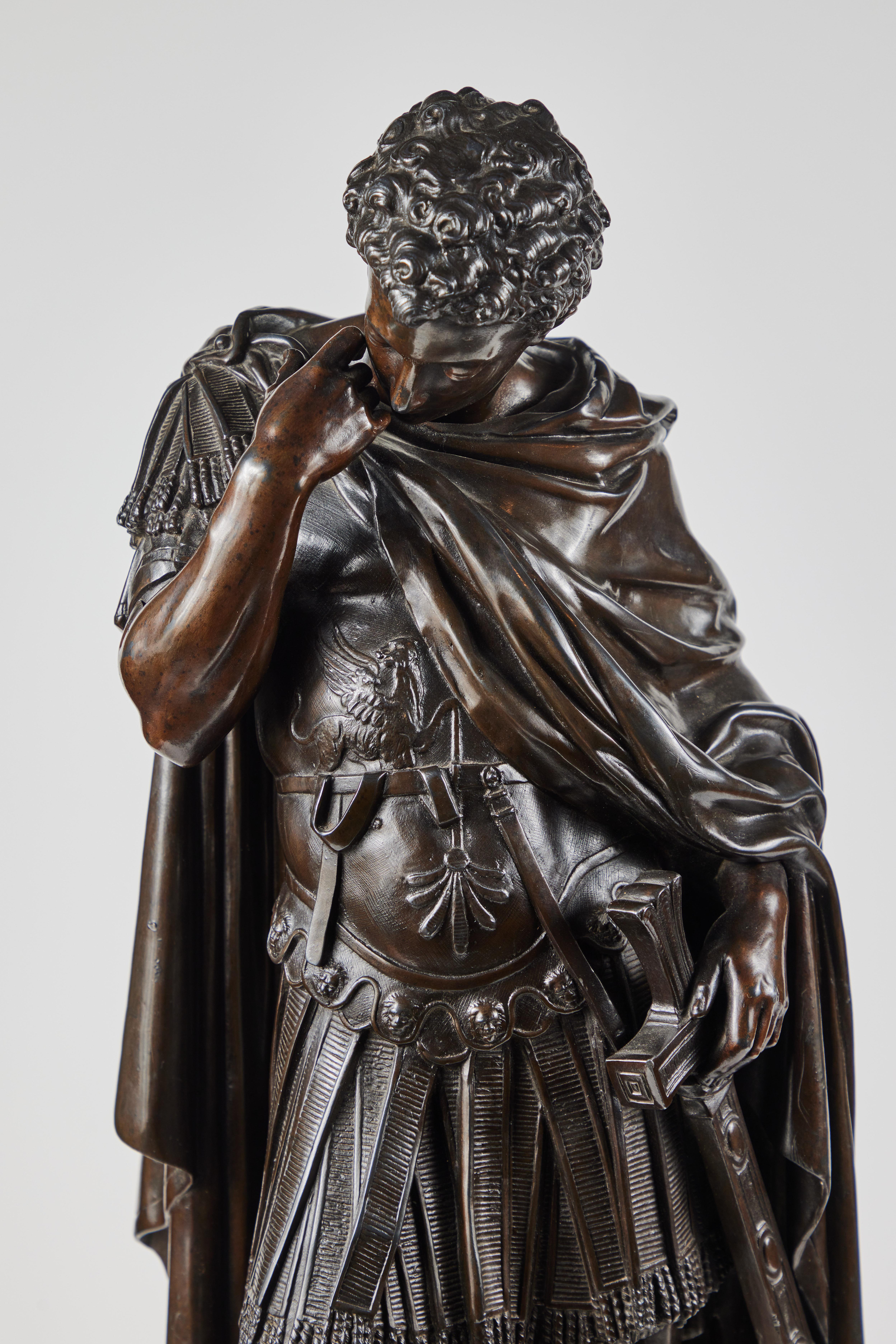 Grandes figuras romanas de bronce fundido - Figurative Sculpture Oro de Unknown