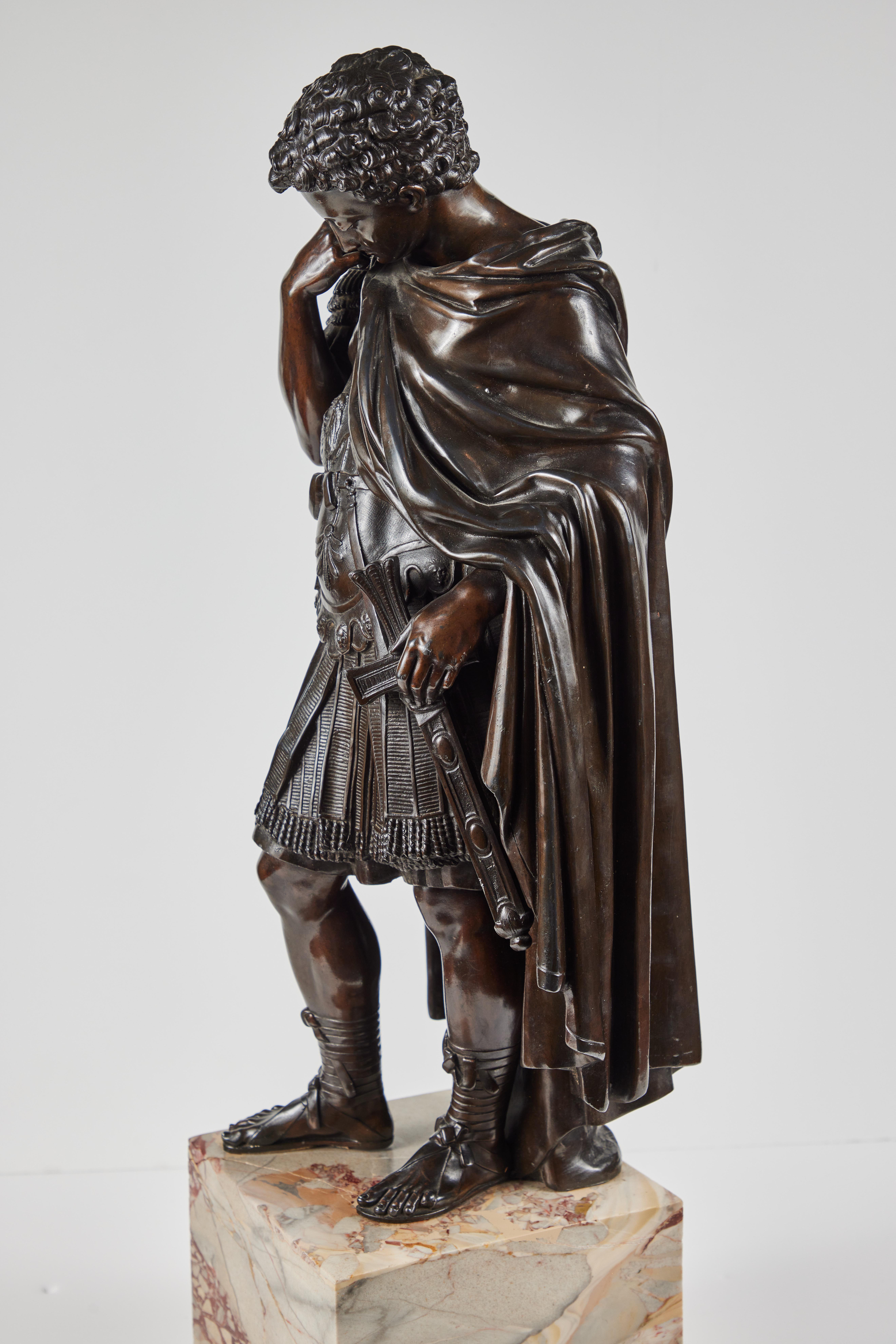 Grandes figuras romanas de bronce fundido en venta 2