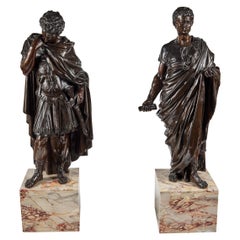 Large, Cast Bronze Roman Figures